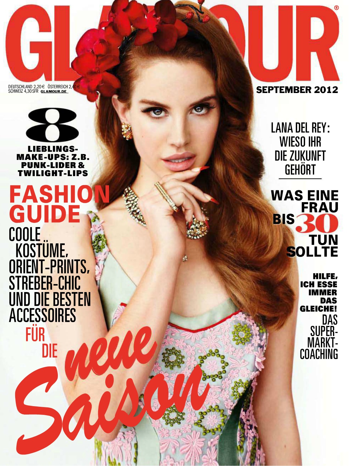 Lana Del Rey photoshoot for Glamour Magazine Germany September 2012
